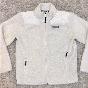 Vineyard Vines size 14 kids full zip Sherpa Fleece Jacket, VGUC